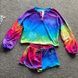 Colorful Tie-Dye Pajama Set